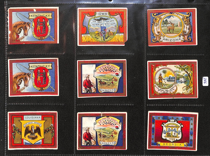 Lot Of 179 1910 Cigarette Cards Of States/Countries/Places